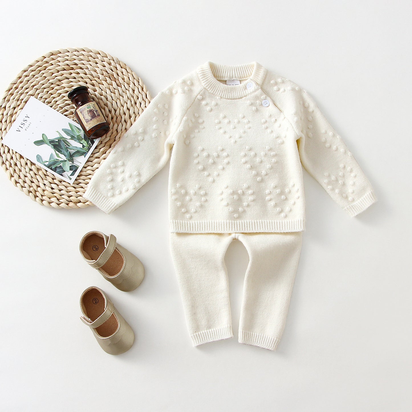Kids Knitted Sweater & Pants Set