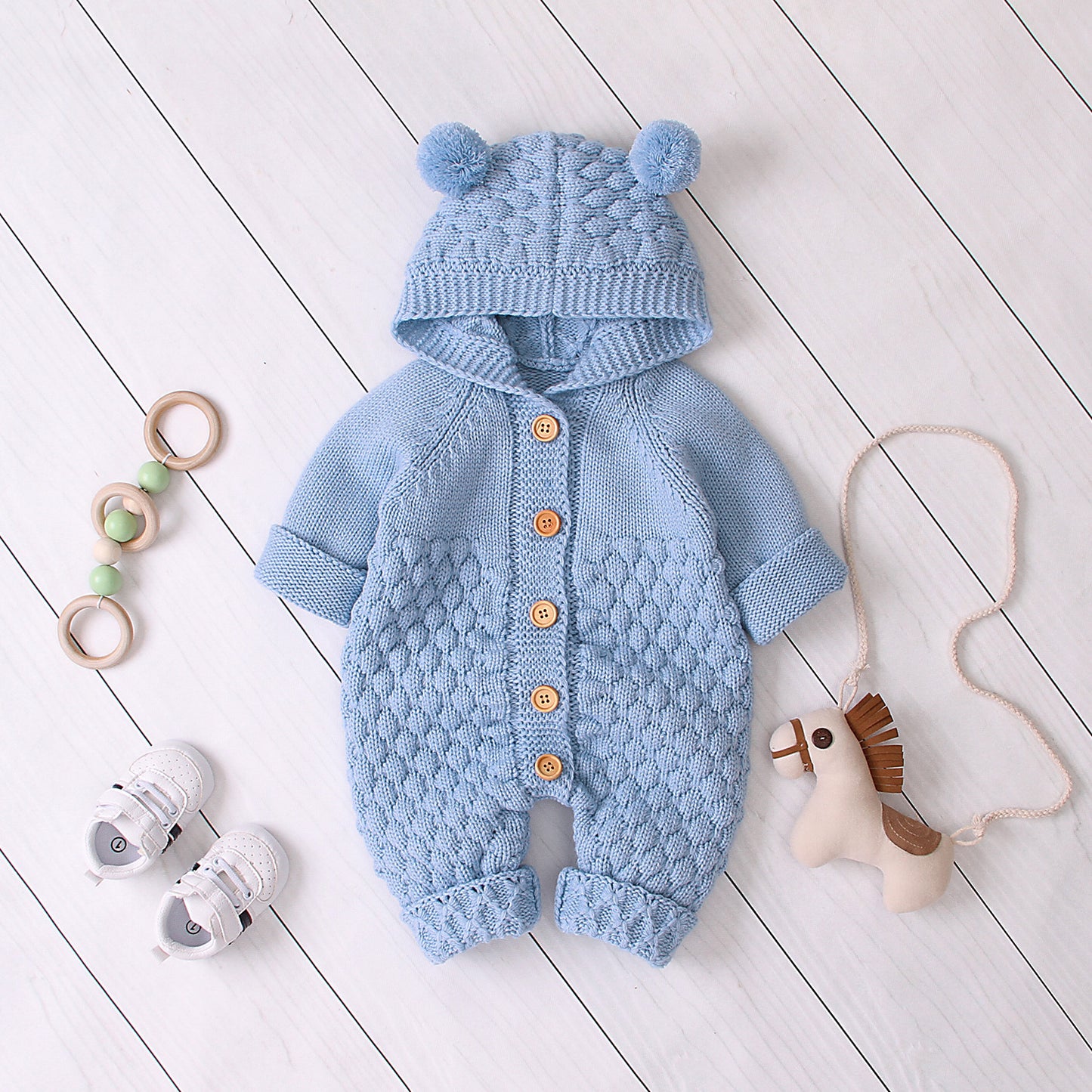 Hooded Knitted Jumpsuit