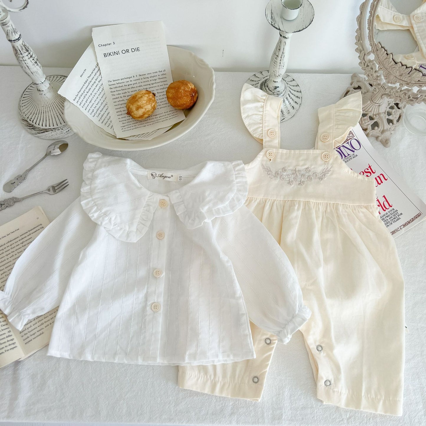 Baby Girl Suspender Romper