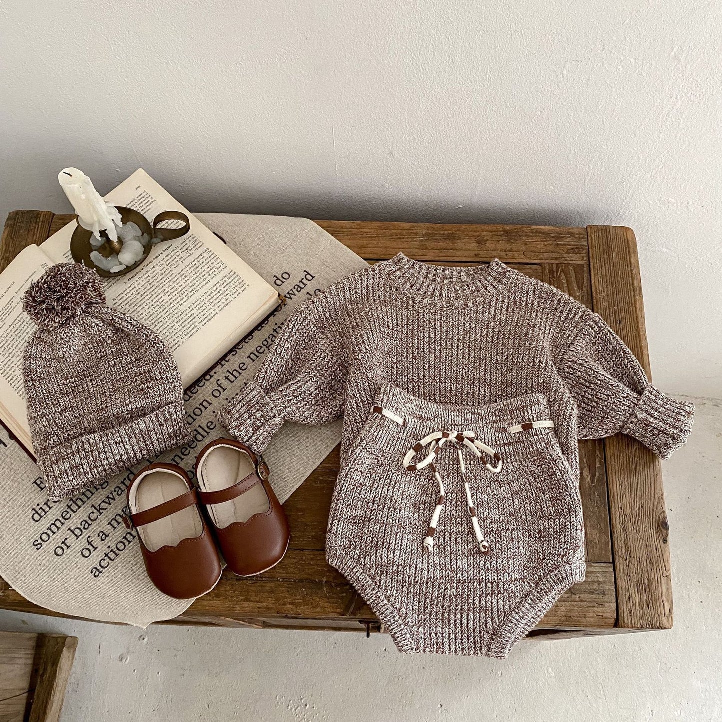 Baby Girl Knitted 3-Piece Set