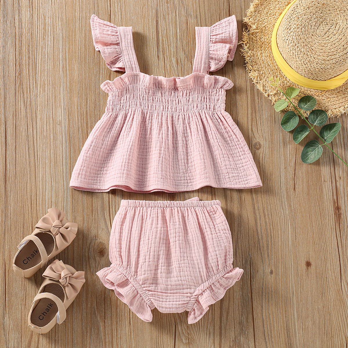Girls Summer Sling & Shorts Set