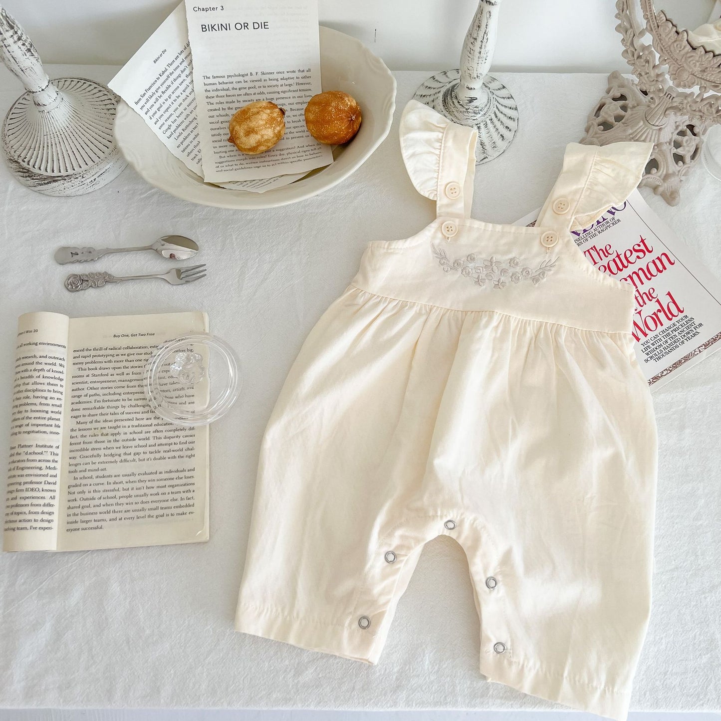 Baby Girl Suspender Romper