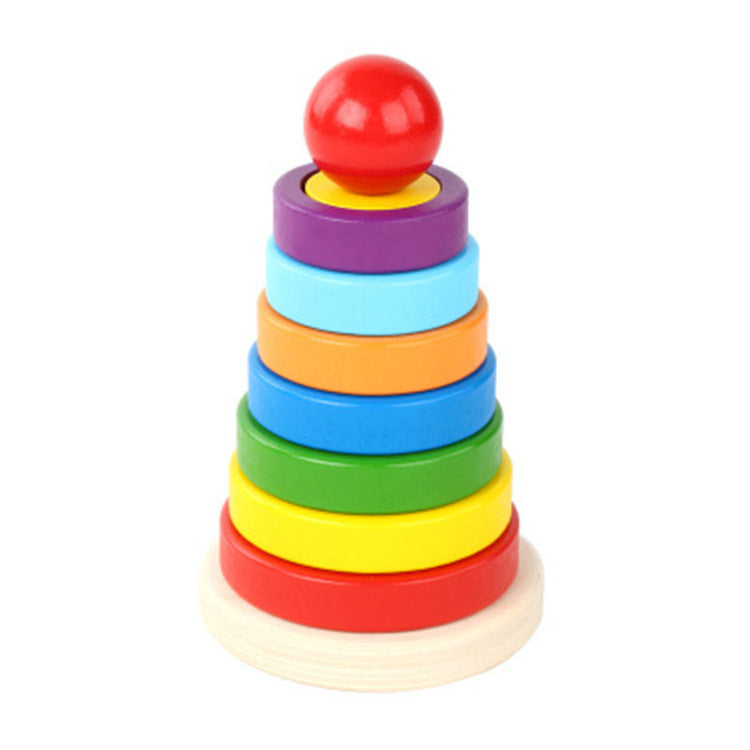 Wooden Rainbow Tower Double Stacked