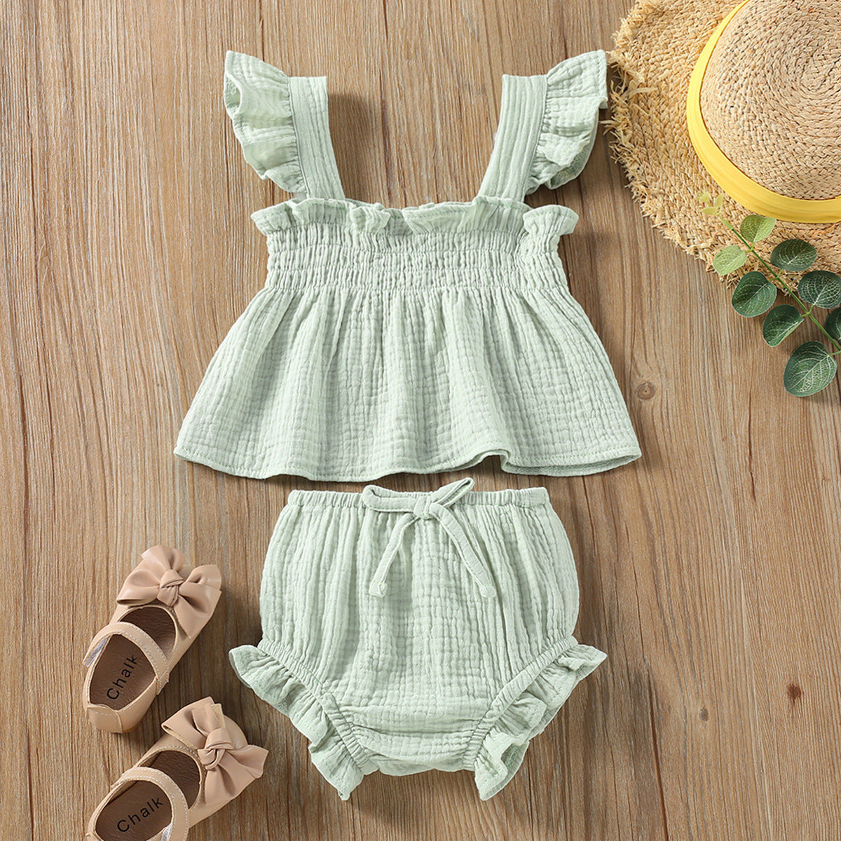 Girls Summer Sling & Shorts Set