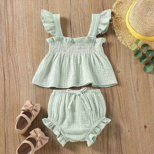 Girls Summer Sling & Shorts Set